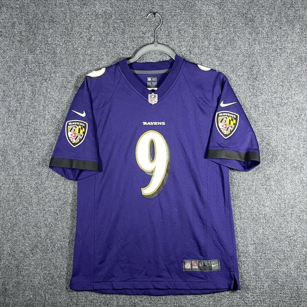 Justin Tucker #9 Purple Baltimore Ravens Nike On Field Jersey Youth Large 14/16
